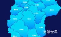 echarts陇南市西和县geoJson地图局部颜色渐变效果